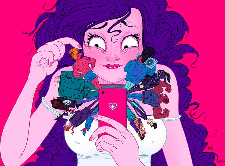 充滿諷刺意味的插畫(huà)作品